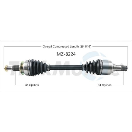 Surtrack Axle Cv Axle Shaft, MZ-8224 MZ-8224